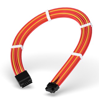EZDIY-FAB 16AWG電供延長線16pin(12+4)12VHPWR PCIe 5.0公對母頭附理線梳-特殊色