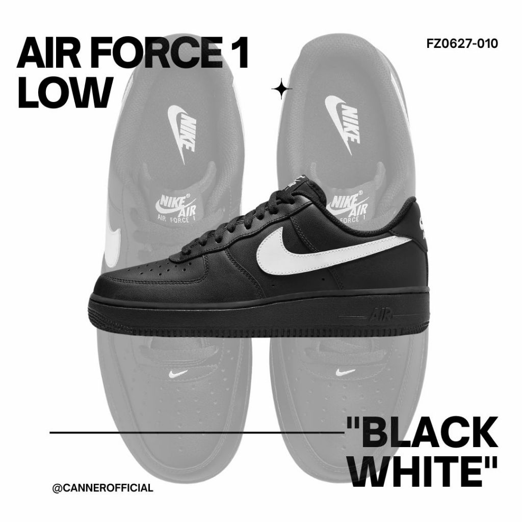 罐頭選貨🥫NIKE AIR FORCE 1 07 黑白 AF1 男女鞋 FZ0627-010