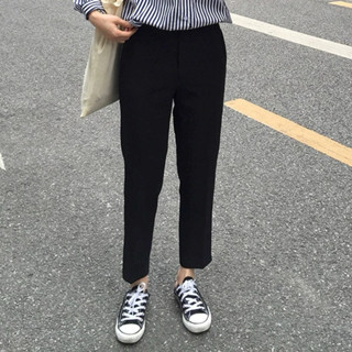 直筒褲女韓版高腰休閒褲寬松顯瘦煙管褲九分西裝褲哈倫褲