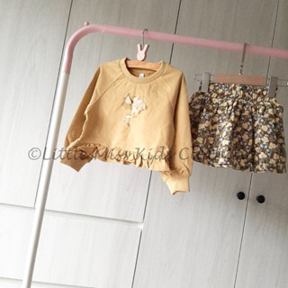 ♥ Little Miss ♥ 24AW現貨90、100、110｜香水娜娜童裝｜下襬荷葉大學T