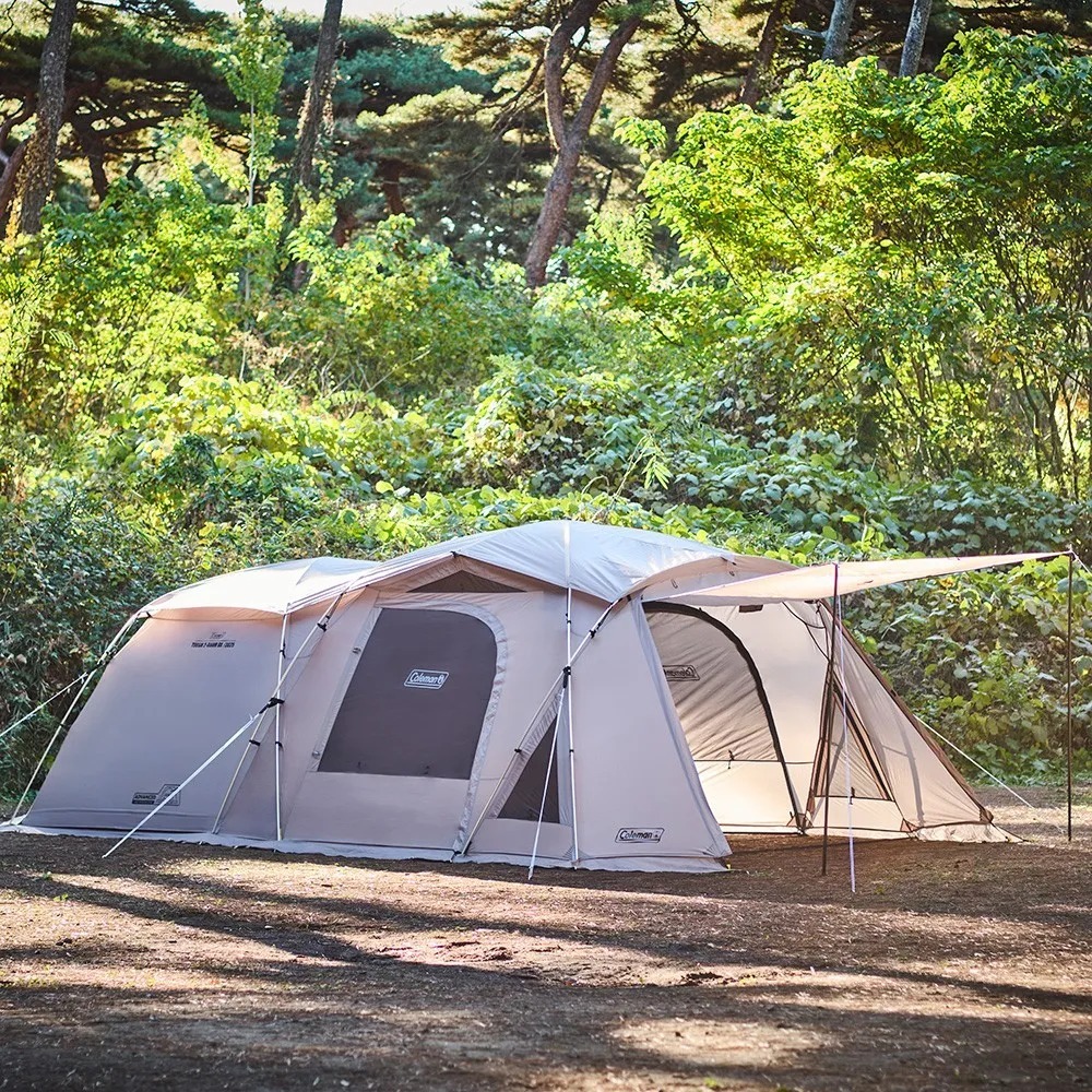 早點名｜Coleman TOUGH 2-ROOM DX灰咖啡 CM-07040專用 黑膠頂布 前庭延伸布 訂製