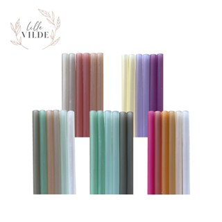 【福利品】丹麥By Lille Vilde 矽膠吸管六入組 鉑金矽膠 環保吸管