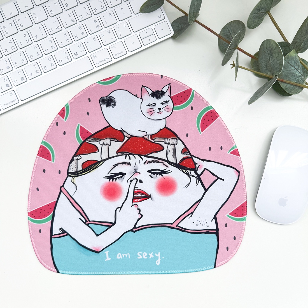 夏天94要吃西瓜 造型滑鼠墊 鼠標墊