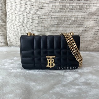 睿鈞國際精品 BURBERRY 8059492 羊皮迷你翻蓋斜背包.黑/金 現貨