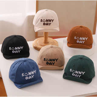 【臺灣現貨◆快速出貨】刺繡字母sunny day寶寶軟帽沿鴨舌帽 棒球帽 小童帽 幼兒帽 寶寶帽