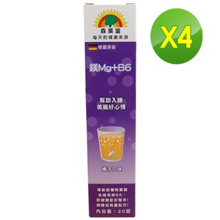 SUNLIFE 森萊富 鎂 發泡錠80g/20錠 4入優惠組(橘子口味) 效期2025.11