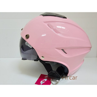 <Hi car>送鏡片 GP5 027 雙層鏡片 全可拆內襯 雪帽 半罩式安全帽 內崁墨片 安全帽 粉紅