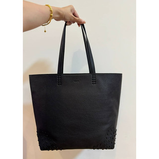 tods Tod's Wave Bag 黑色 牛皮 豆豆 托特包 肩背包 手提包 購物包 購物袋