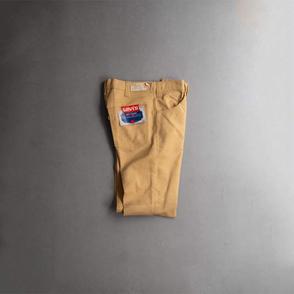 《白木11》70S LEVIS 646 STA PREST BELL BOTTOM 黃色 黑標 靴型 喇叭褲 庫存新品