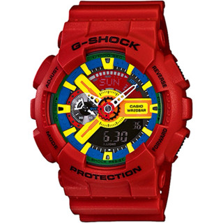 正品⌚️ CASIO卡西歐 G-SHOCK 樂高玩色電子錶-限量錶款💫視覺層次新潮流時尚概念錶GA-110FC-1A)紅