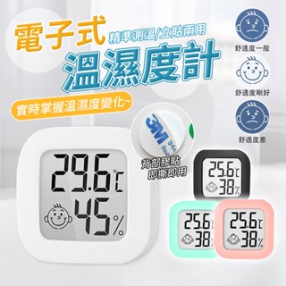 ⭐️【臺灣現貨】⭐️迷你溫度計 笑臉溫度計 溼度計 家用精準迷你高精度電子數顯溫濕度計 溫溼度計 防潮箱