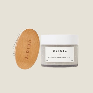 【BEIGIC】頭皮清涼舒緩組 - 按摩梳 + 海鹽頭皮磨砂膏250g