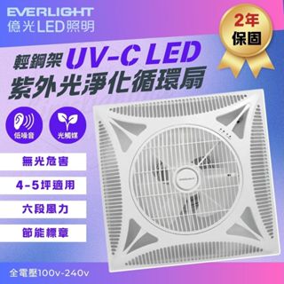 -億光- 32W 輕鋼架 UV-C LED紫外光淨化循環扇 4-5坪適用 DC循環扇 風扇 輕鋼架電扇 抗UV紫外線消毒