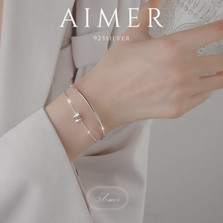 《Aimer ac》韓系S925純銀手鍊 小蠻腰雙層手鍊 羅馬手鍊女 ｜銀色｜24年新款輕奢飾品【臺灣現貨+預購】
