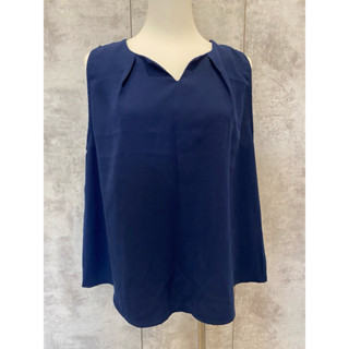 [二手衣｜女裝］Tokyo Fashion東京著衣深藍無袖棉麻上衣