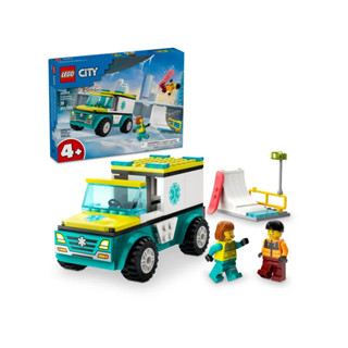 玩具研究中心 現貨 樂高 LEGO 積木 城市系列-急救護車和單板滑雪者60403
