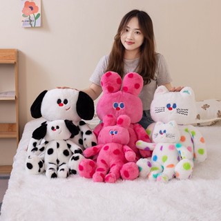 FAT CAT日韓系精品☆樂嗨波點貓絨毛玩具布娃娃狗狗睡覺抱枕兔子兒童玩偶生日交換禮物☆批價188元