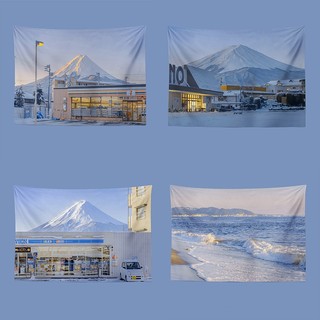 【蜜糖小姐の小店】小武拉莫 富士山下背景布ins臥室裝飾牆布房間宿舍佈置掛布直播布