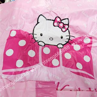 三麗鷗Sanrio正版授權Hello Kitty全開式成人雨衣長雨衣騎車雨衣