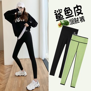 粉絨加絨鯊魚褲女高腰打底褲秋冬季加厚保暖收腹顯瘦瑜伽芭比褲子