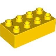 LEGO 樂高 DUPLO 得寶 黃色 Brick 2x4 基本顆粒 基本磚 顆粒磚 3011