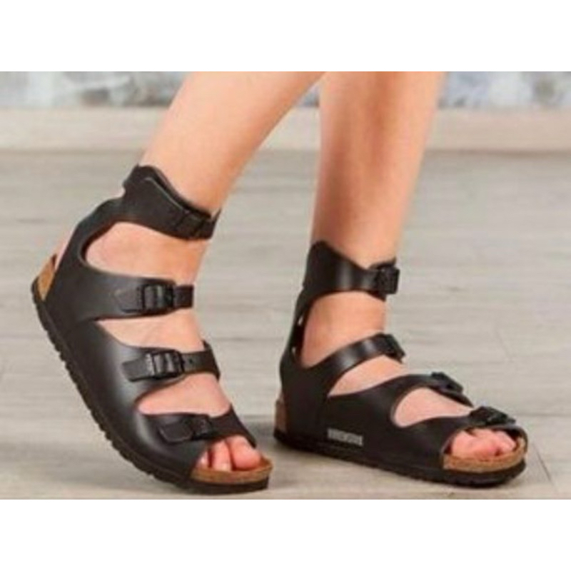 【二手極新】保證㊣品，勃肯BIRKENSTOCK 繞踝羅馬涼鞋 黑色36 原價3,680 ，可快速出貨