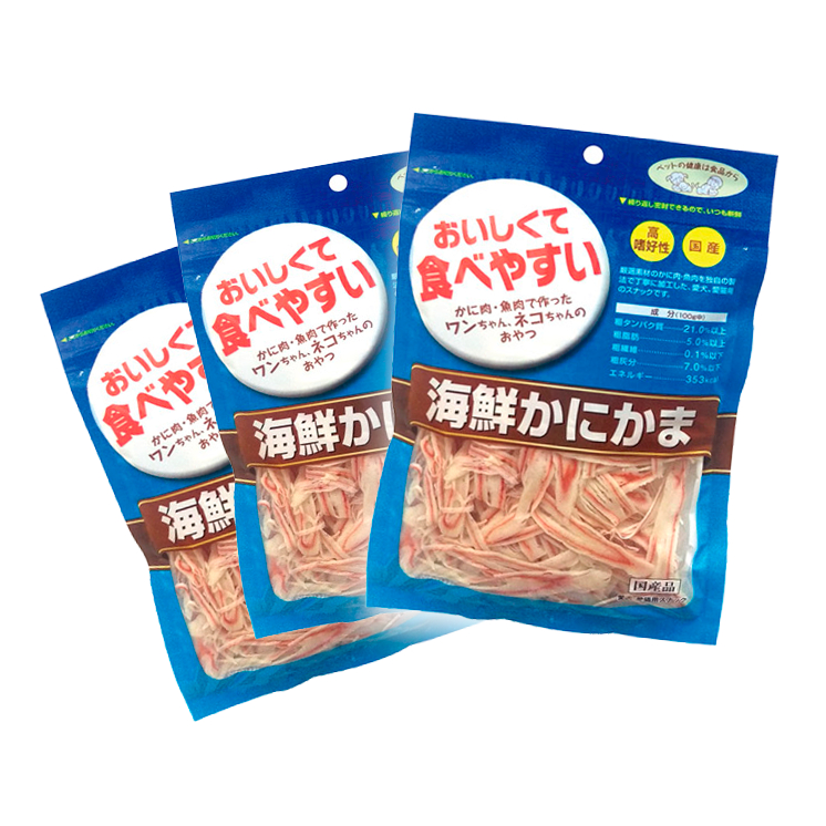 【日本藍】海鮮 蟹肉絲 蟳肉絲 小魚乾 犬貓零食 貓點心 零嘴 獎勵點心 日本國產 補鈣