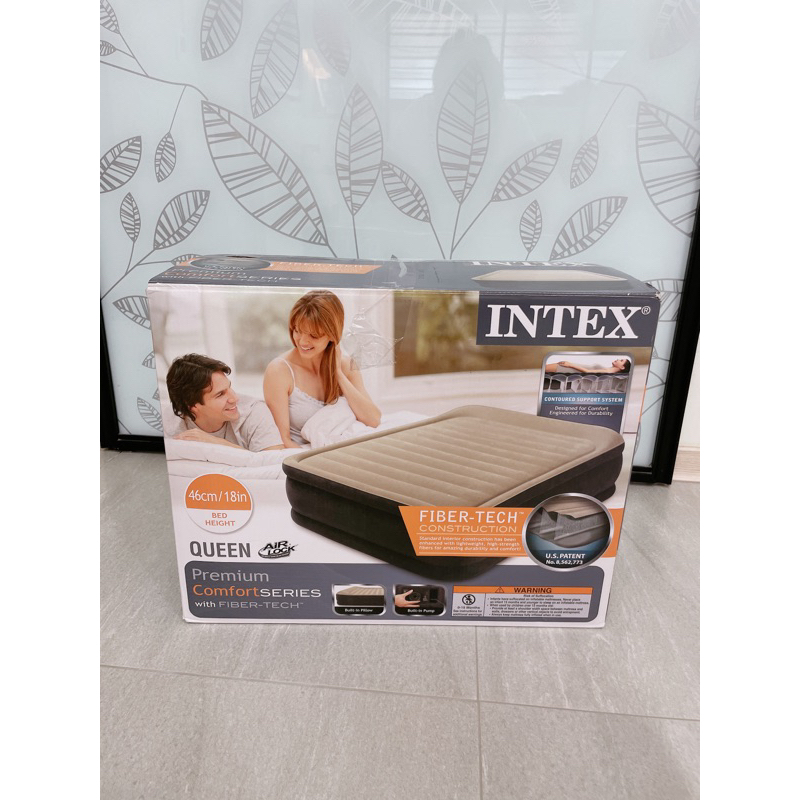 【INTEX】三層內建電動幫浦雙人加大充氣床（二手）