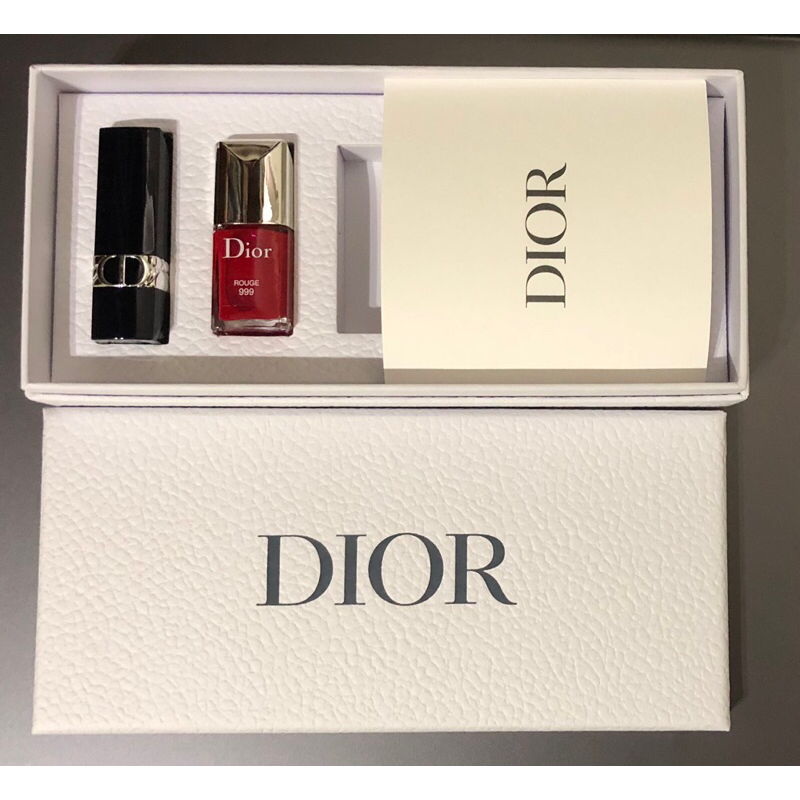 Dior 迪奧 藍星唇膏1.5g #999 禮盒組