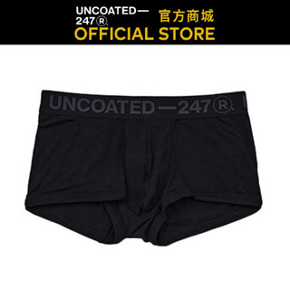【UNCOATED 247】Drawers Low-rise 經典低腰平口內褲 經典黑