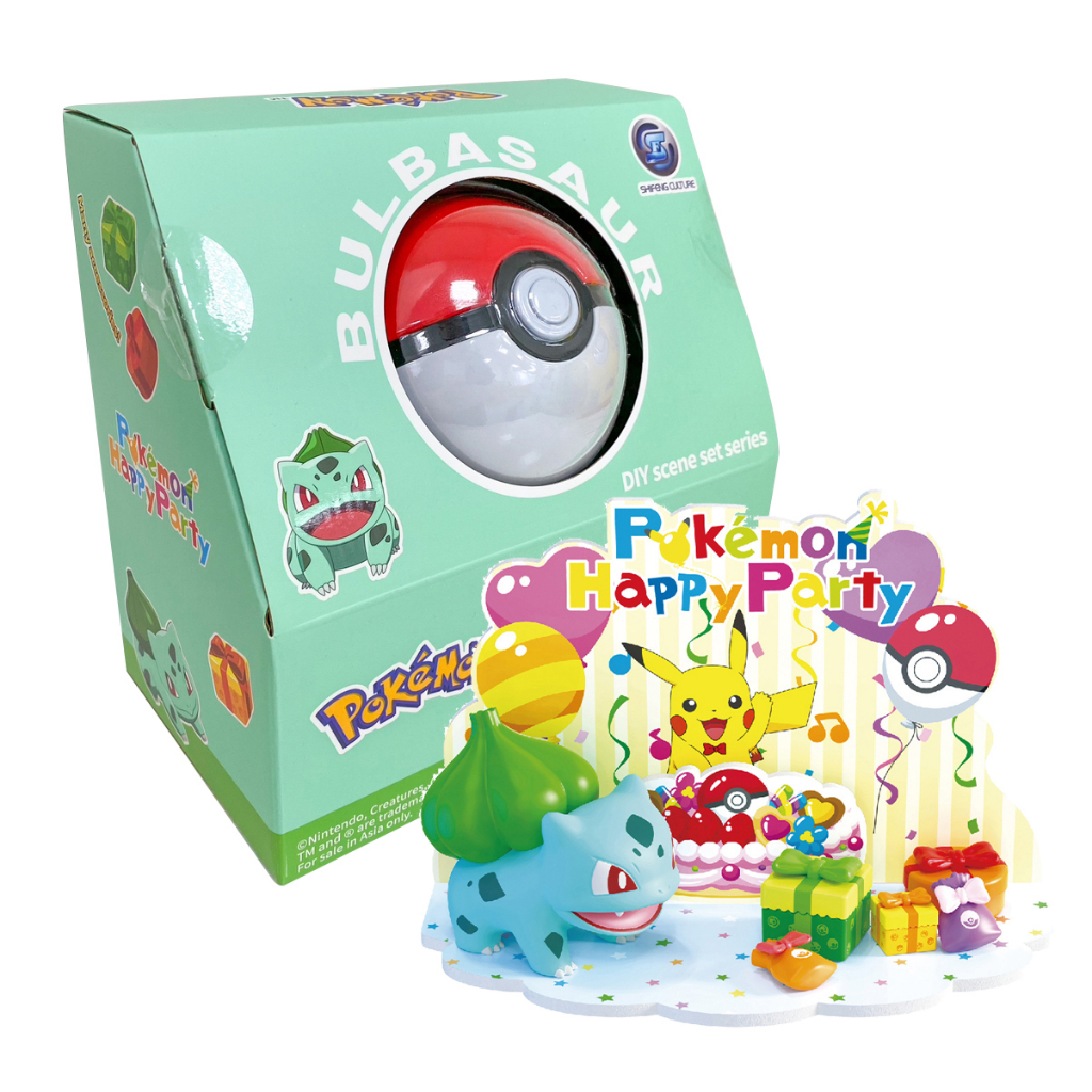寶可夢場景-派對妙蛙種子 Pokemon 神奇寶貝 公仔 英文包裝 正版授權 振光玩具