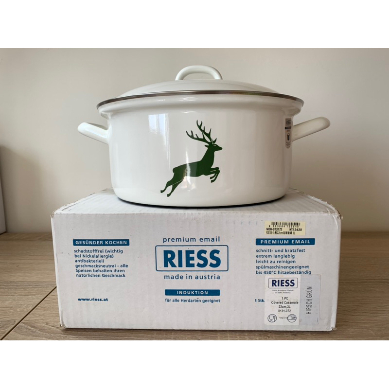 RIESS 22cm森林小鹿琺瑯鍋（全新品）