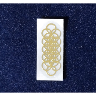 A67-生命之花(1X2.8公分) 金屬貼 金屬貼紙 神聖圖騰 貼紙 能量貼紙 神聖幾何 銅貼 能量符號 奧剛