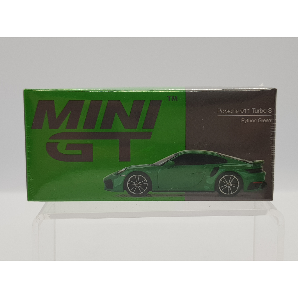 【小車停車場】Mini GT  525  Porsche 911 Turbo S Green