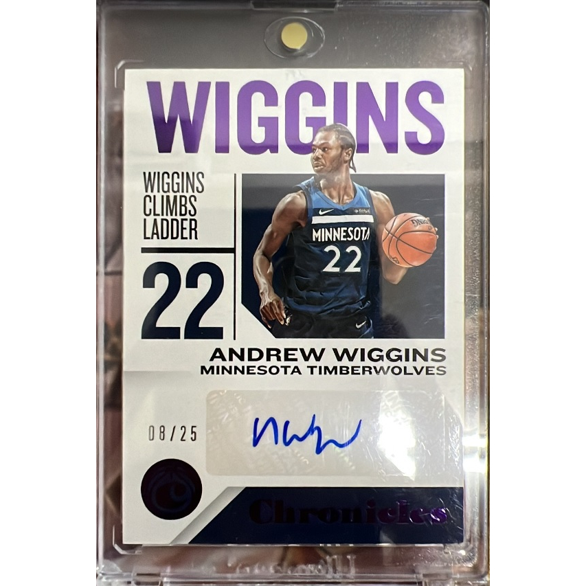 NBA 球員卡Andrew Wiggins貼紙簽名限量/25 貼