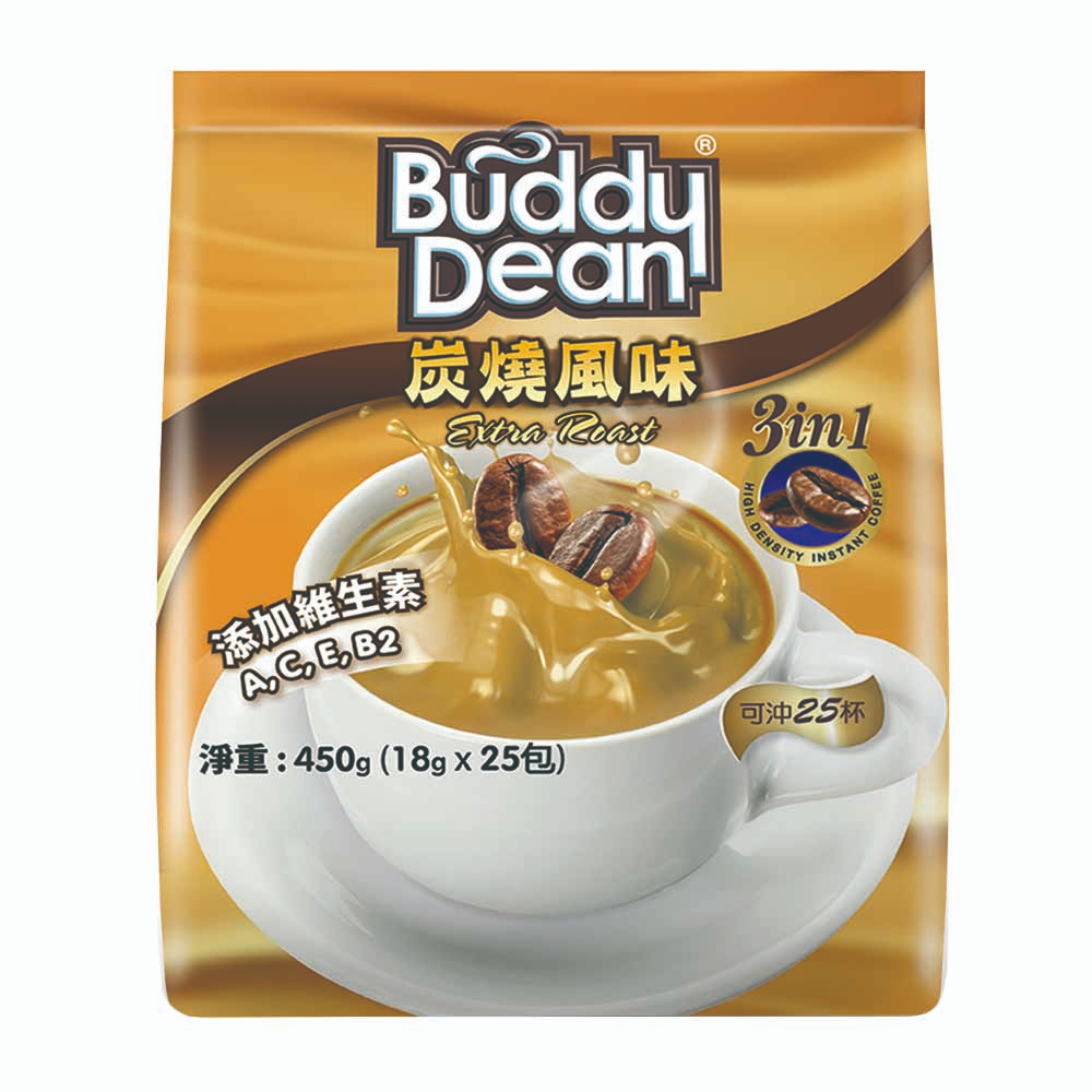 【美味大師】Buddy dean 三合一咖啡-炭燒風味(18gx25包入)