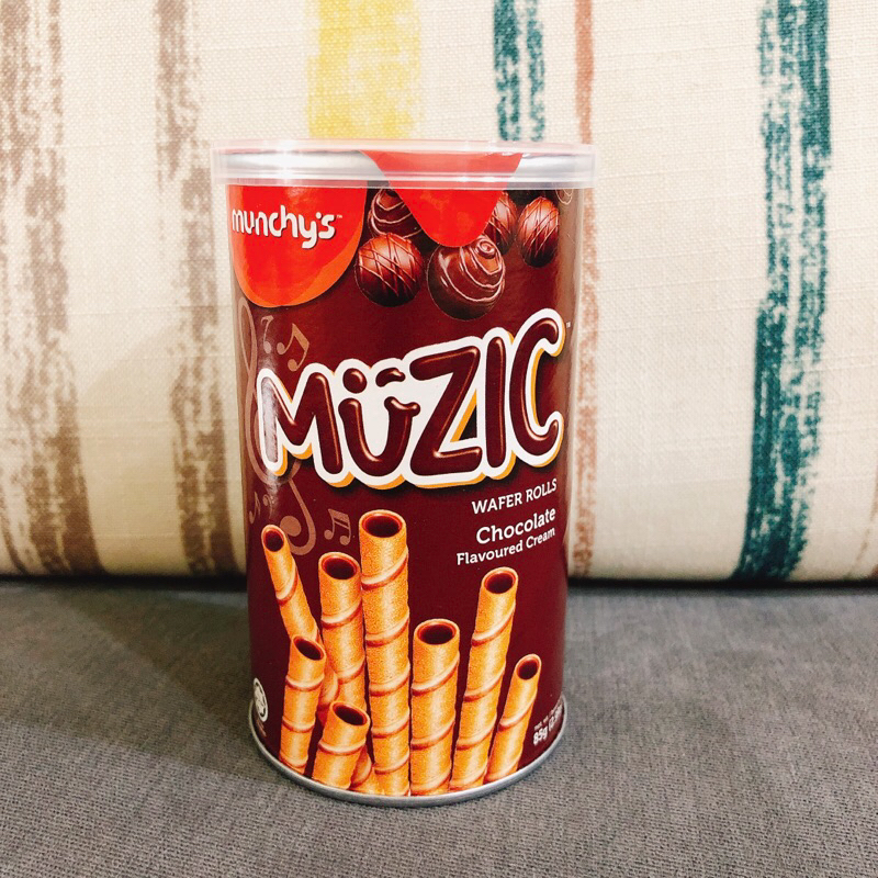 Muzic巧克力風味捲心酥 85公克/罐
