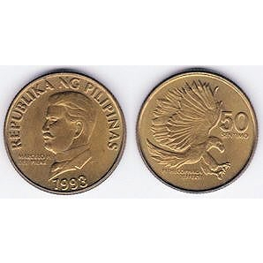 【全球郵幣】菲律賓Philippines 1993年 50 sentimo AU