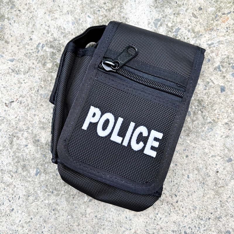 現貨🇹🇼 POLICE 警用腰包 勤務腰包 警務人員 保全 警察 特勤小組 黑色收納包雜物包腰包 魔鬼氈 刺繡字體