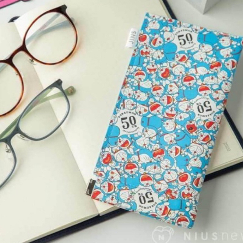《現貨分售、24h出貨》JINS x 哆啦A夢 聯名款眼鏡袋（不含鏡布）