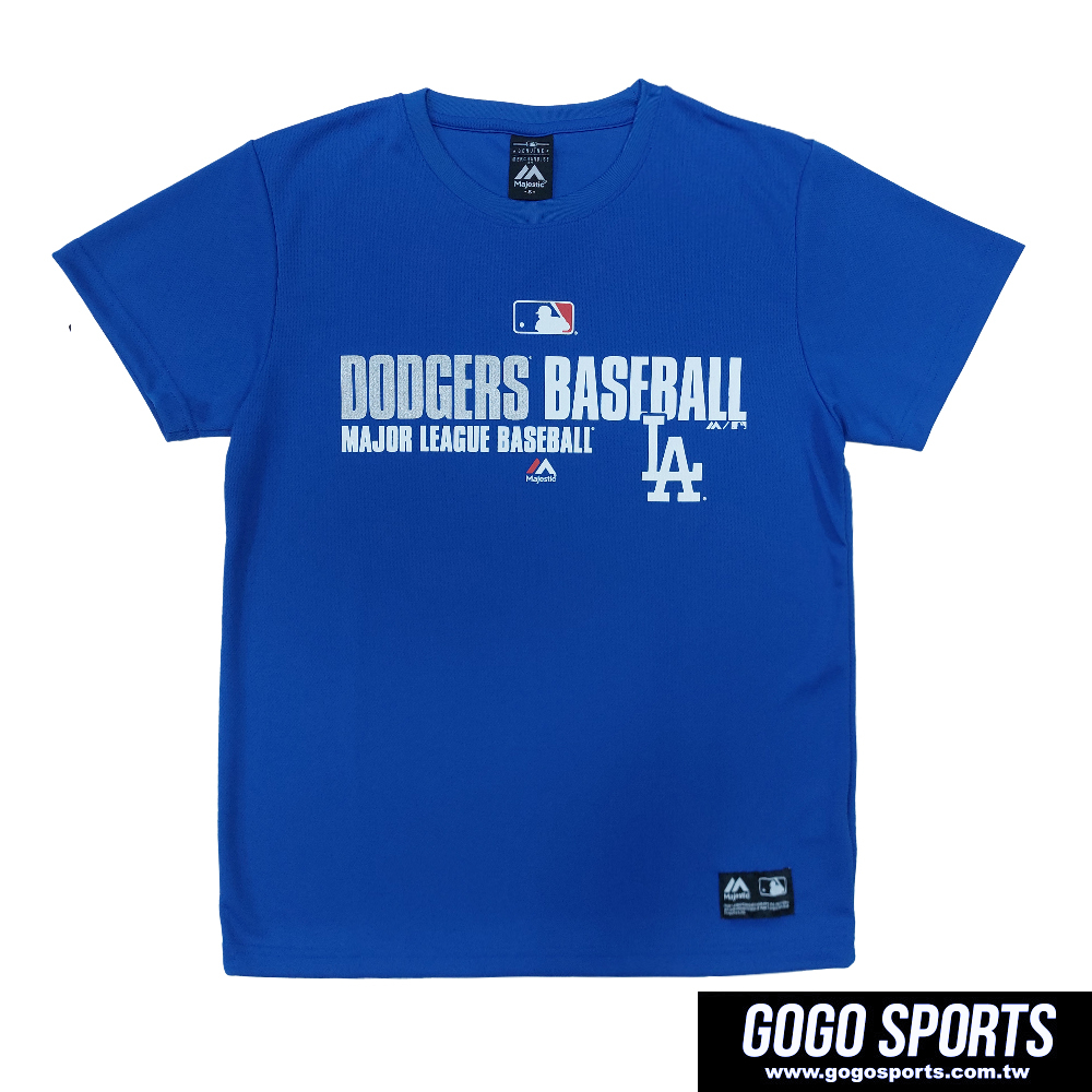 MLB Majestic-球隊 洛杉磯道奇 經典款球隊印花快排T恤 (男) 6530201-008 藍