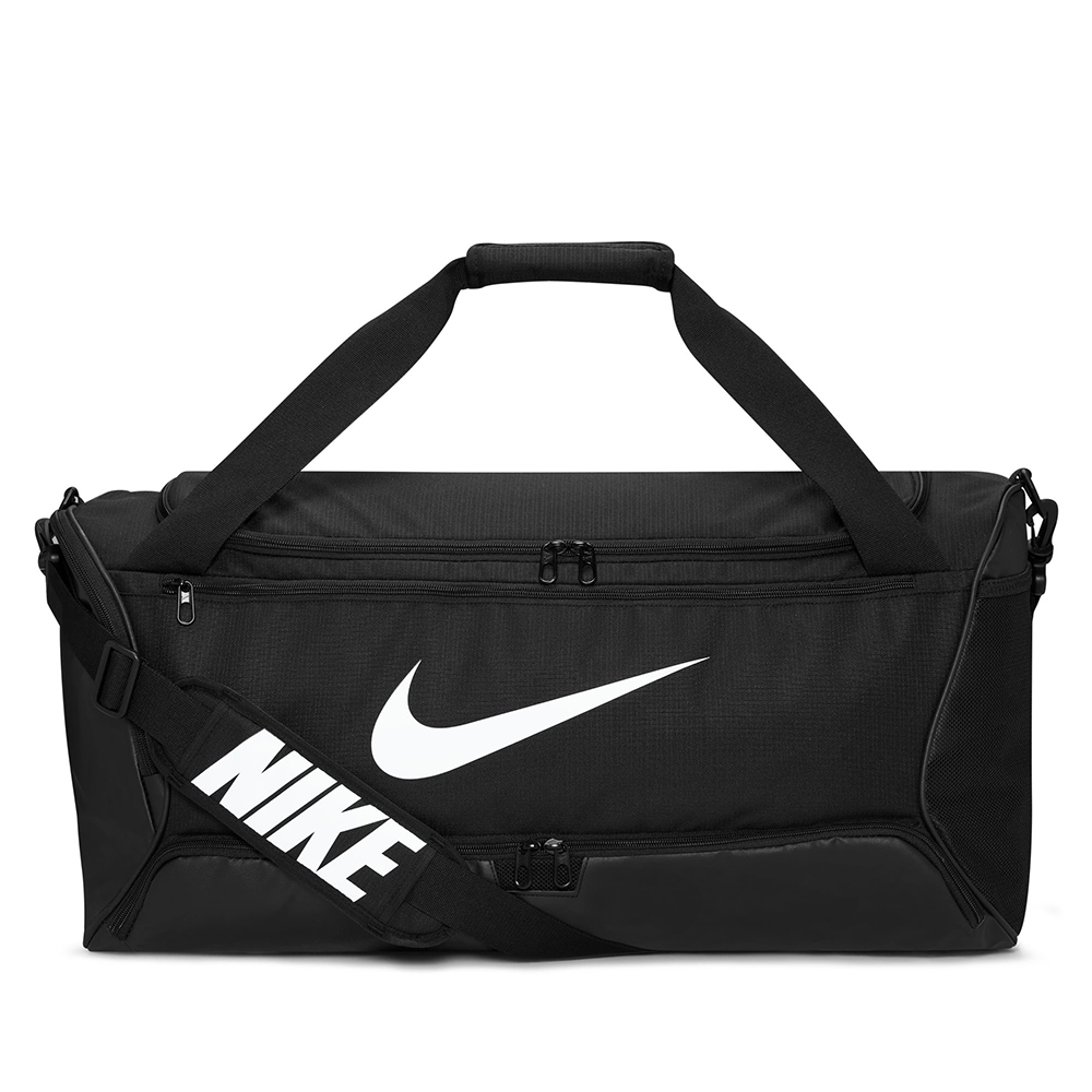 【NIKE】Nike Brasilia 9.5 休閒 運動 行李袋 側背 黑 包包 -DH7710010