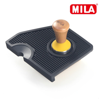 MILA 櫸木色彩矽膠填壓器51mm-黃(附MILA 梯柱咖啡填壓墊)(咖啡填壓)