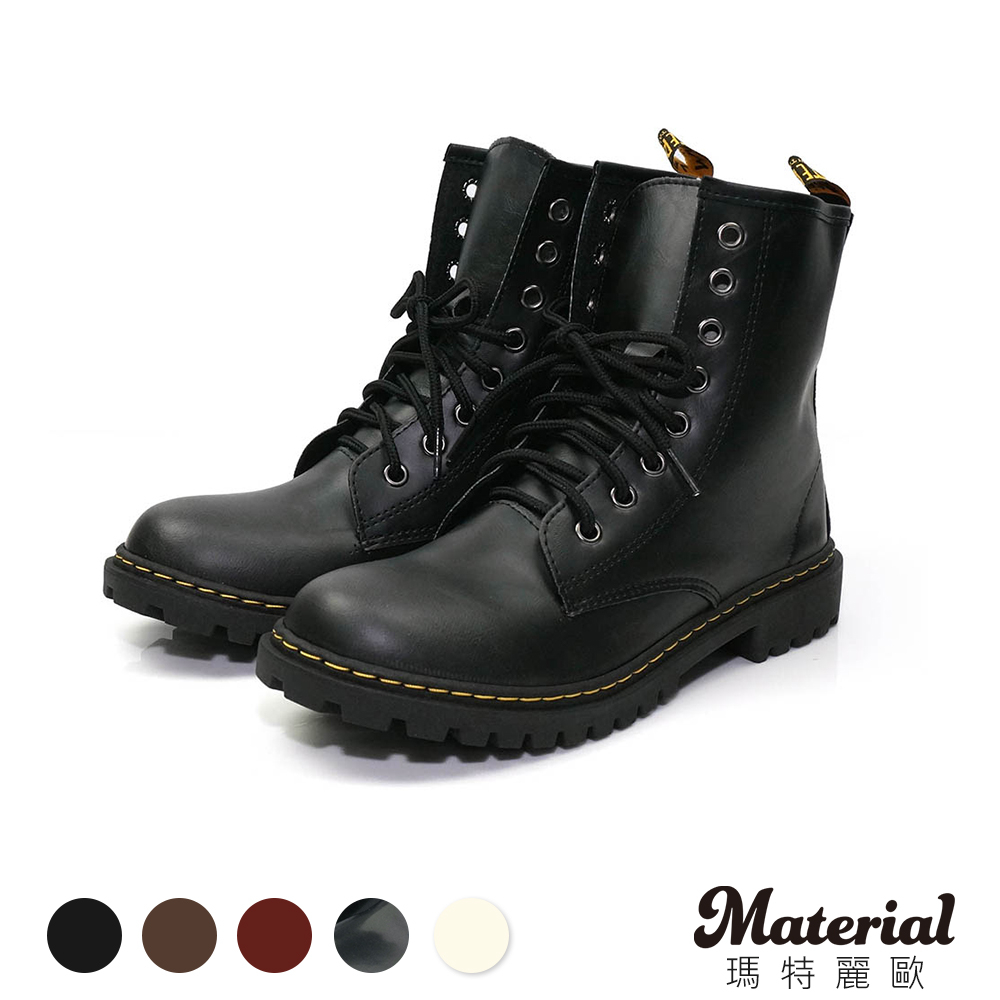 Material瑪特麗歐 【全尺碼23-27】短靴 MIT高質感個性綁帶短靴 T7705