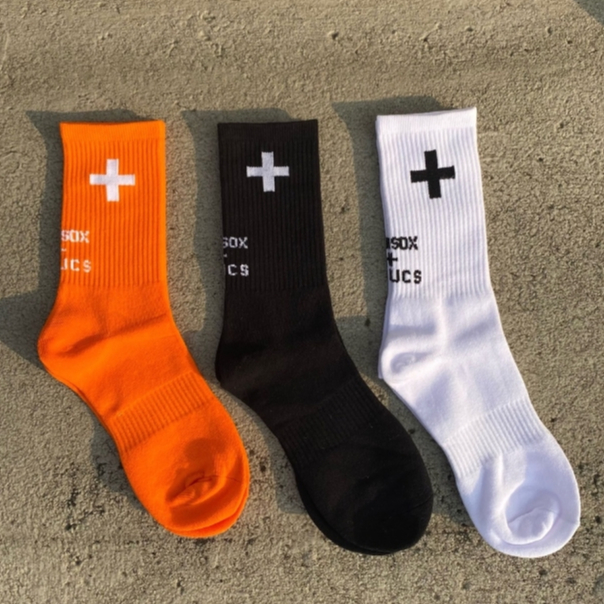 3色 PLUSOX + FOUCS 長襪男女可穿 高品質 滑板襪 女襪 男襪 P+F 襪子