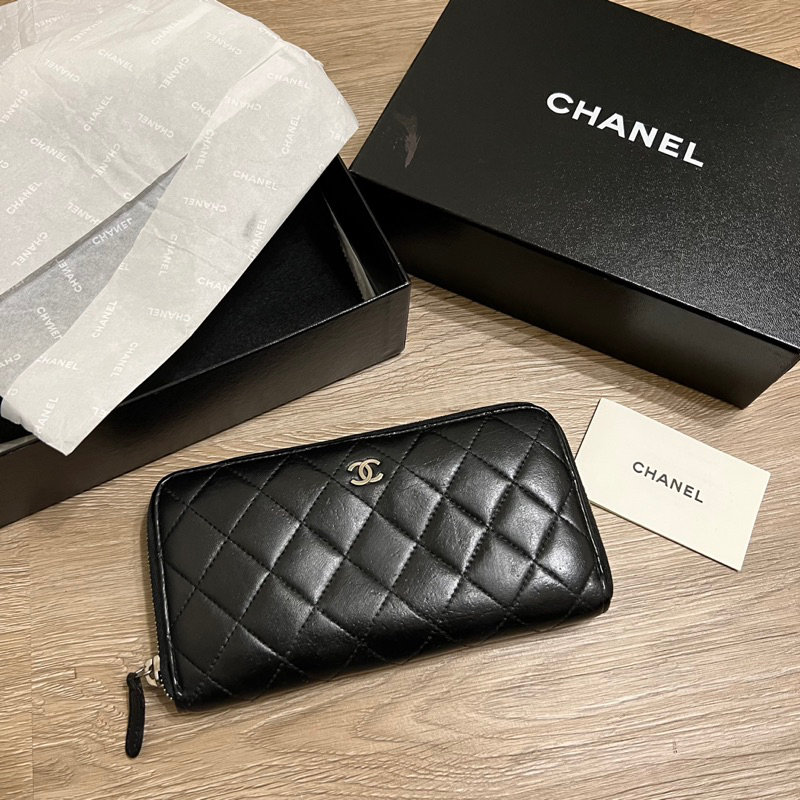 瑞奇二手精品 Chanel 菱格長夾 美品 小羊皮