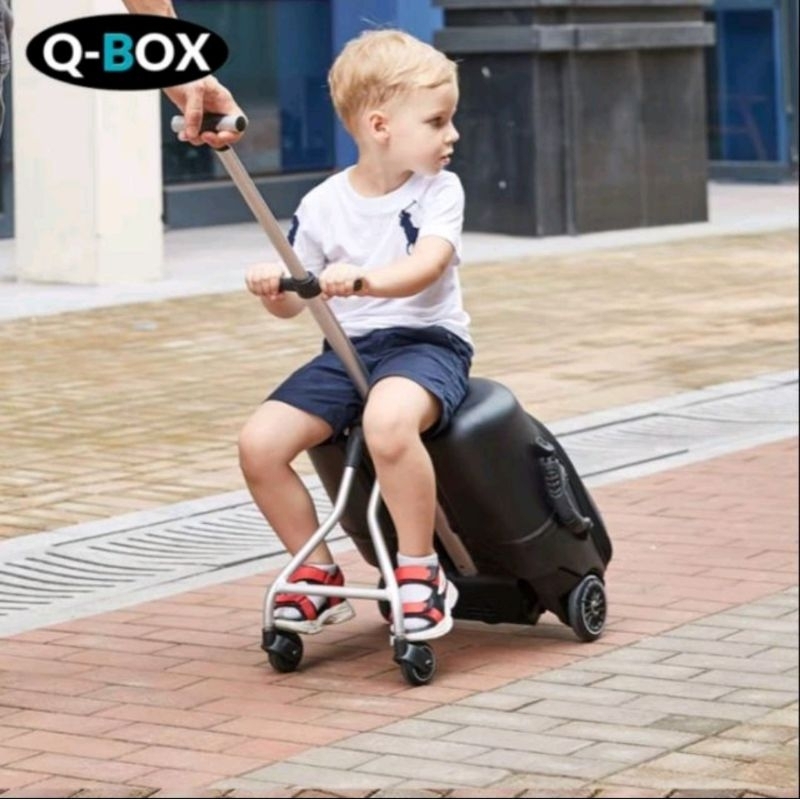 黑色 現貨x1 懶人行李箱 行李箱 維修 海關鎖 推車 Qbox 旅行 寶寶 出遊 出國 推車 工具