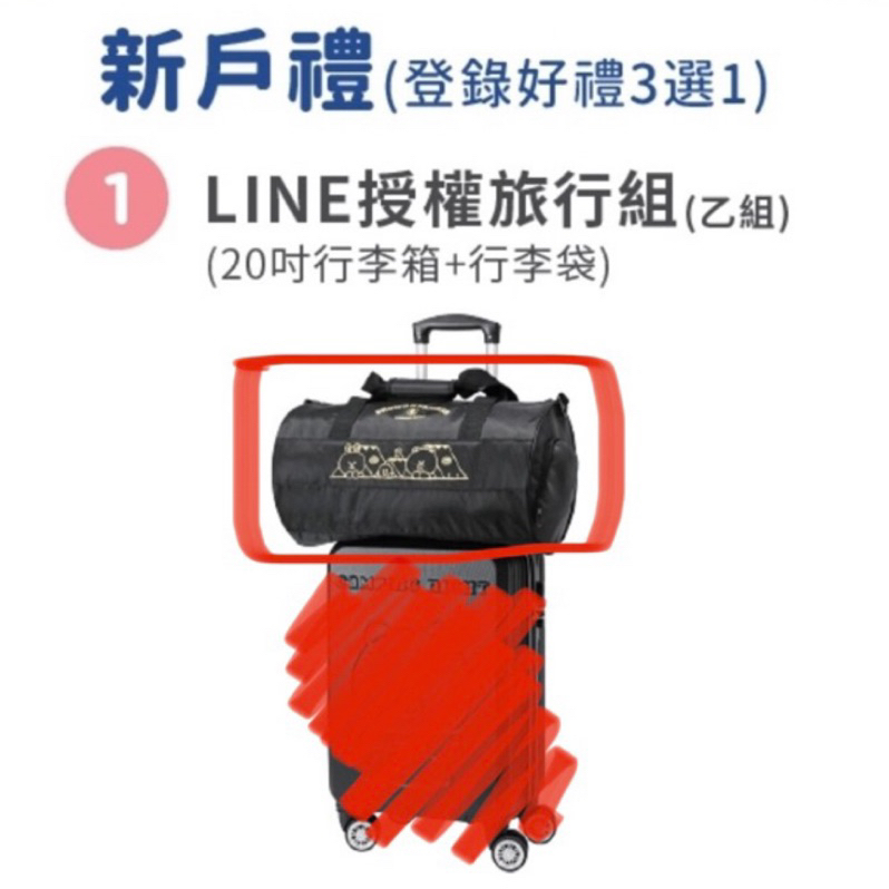 中國信託信用卡 Line授權 行李袋