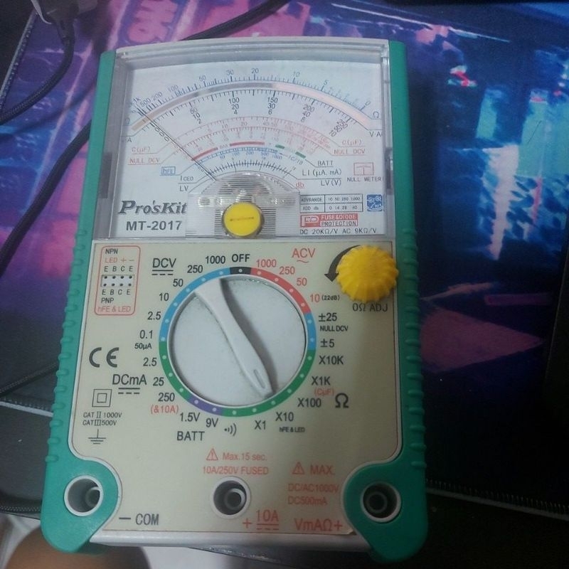 ProsKit寶工26檔指針型防誤測三用電錶MT-2017N電路板燒掉