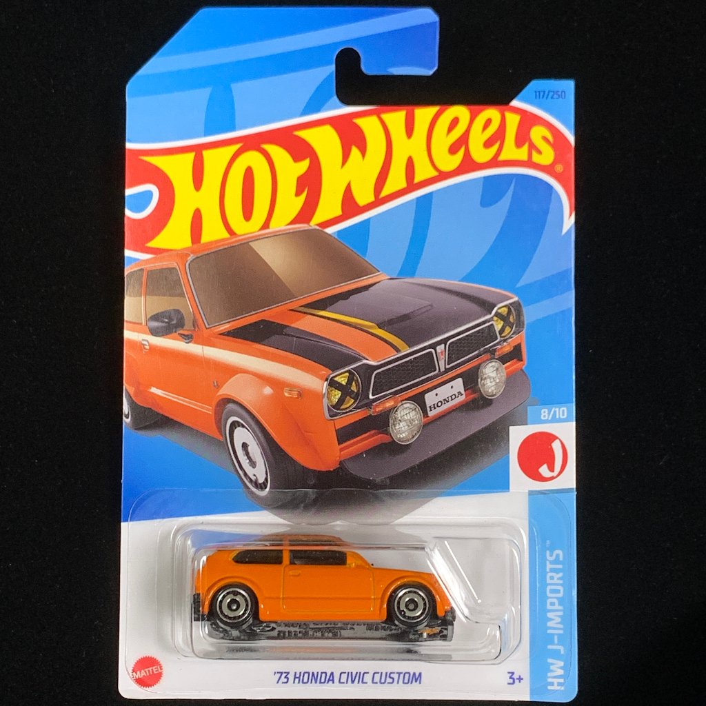 風火輪 Hot Wheels 普卡 '73 HONDA CIVIC CUSTOM (橘)